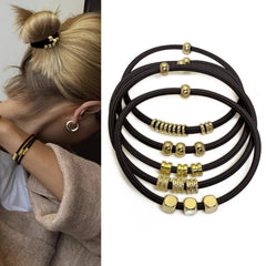 SISYOUP lazo de pelo boho con oro para peinados duraderos.