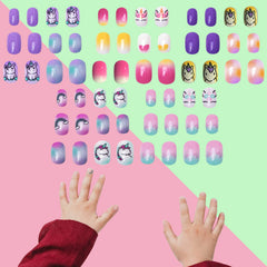 Siusio uñas niñas brillo arcoíris y glitter para fiestas