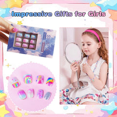 Uñas SIUSIO prepegadas para niñas, adhesivo rápido y cómodo.