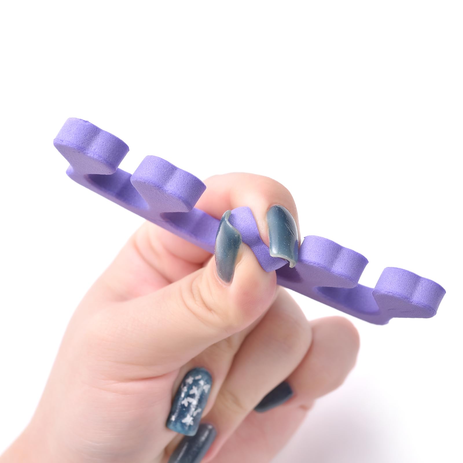 Siyuwuro separadores de dedos azul para pedicure cómodo y reducción de fatiga en los dedos.