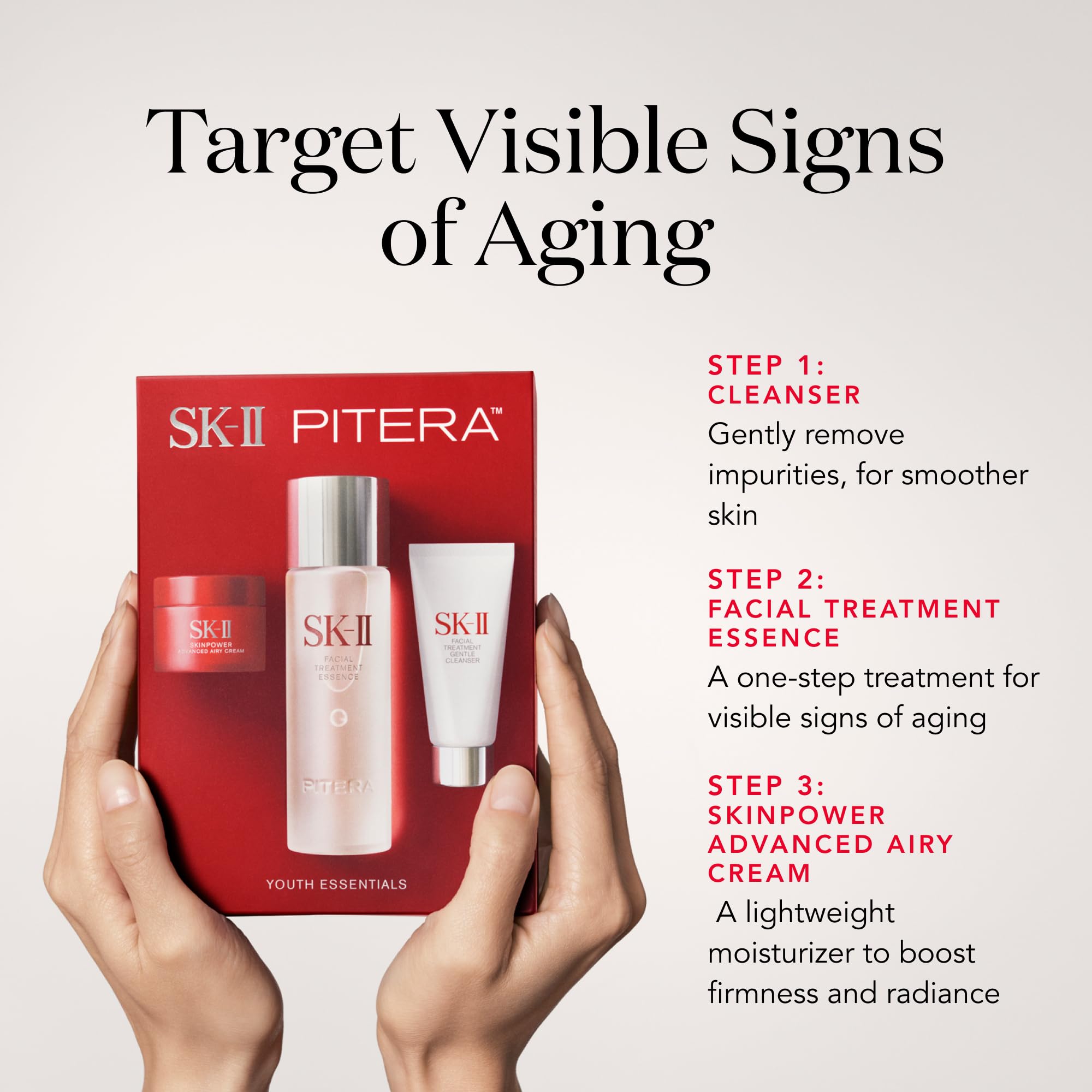 SK-II Esencia de Juventud es essence facial con PITERA, hidrata y mejora la textura.