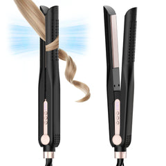 SKIMI Airflow Styler con placas de titanio 3D para deslizamiento suave y brillo.