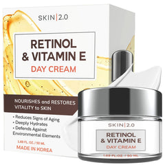 Skin 2.0 crema facial retinol y vitamina E para hidratación y suavidad