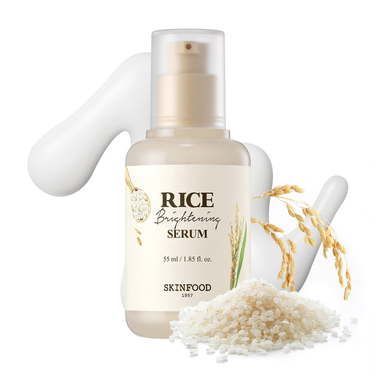 Sérum de arroz SKINFOOD 1957 en bote para hidratación profunda.
