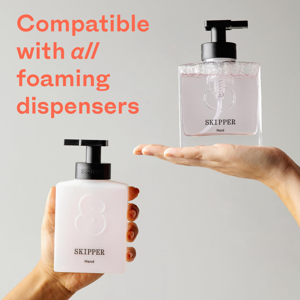 Envase compostable de Skipper, opción sostenible para cuidado de manos.