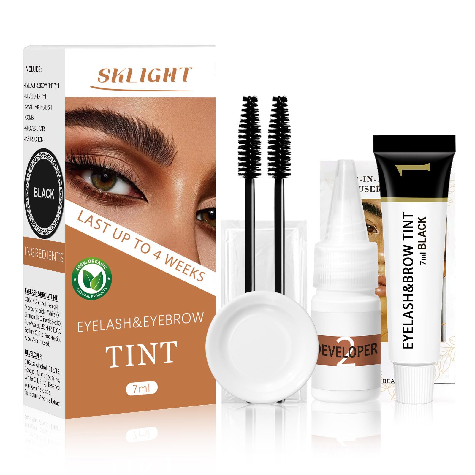 Sklight Lash Color Kit en acción para aplicación profesional en casa