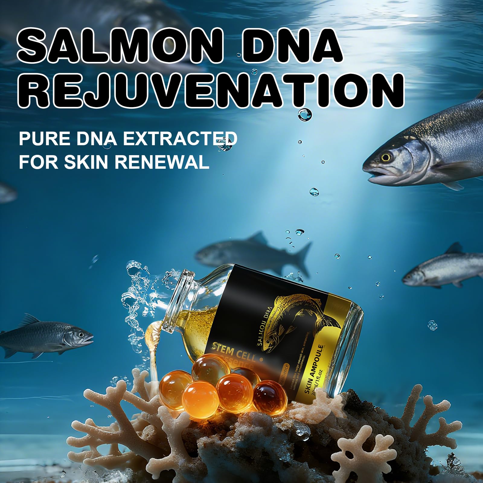 SKSOYT Serum ADN de salmón, rodillo de microagujas, mejora penetración.