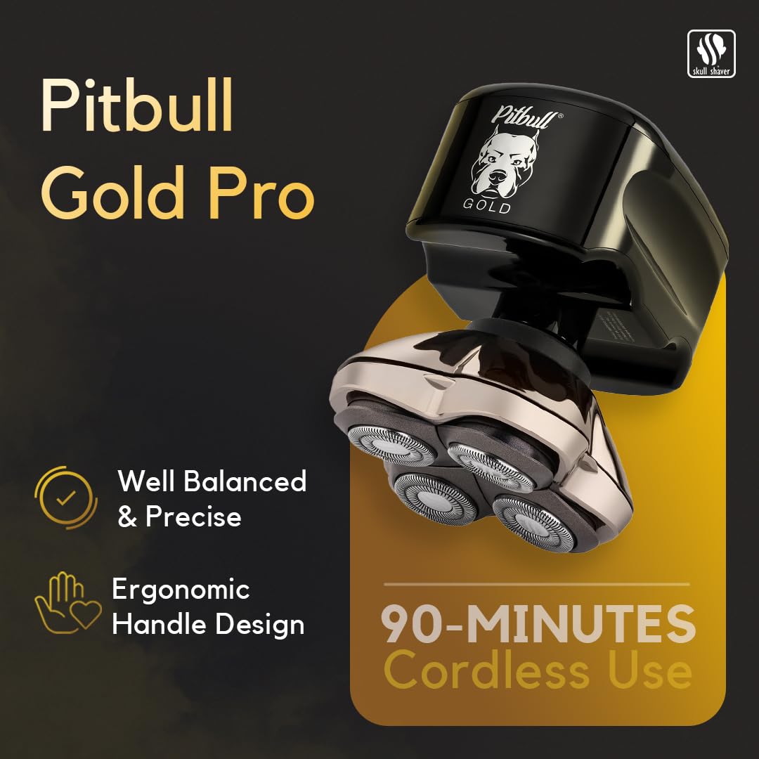 Skull Shaver Pitbull Gold Pro GX5 estuche de viaje incluido para proteger tu kit.