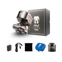 Pitbull Platinum PRO con cuchillas japonesas para un afeitado cercano y seguro.
