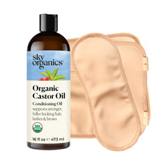 Sky Organics Aceite de Ricino en botella de 16 onzas para bienestar diario.