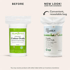 Sky Organics disco de algodón orgánico con textura dual para exfoliar suavemente.