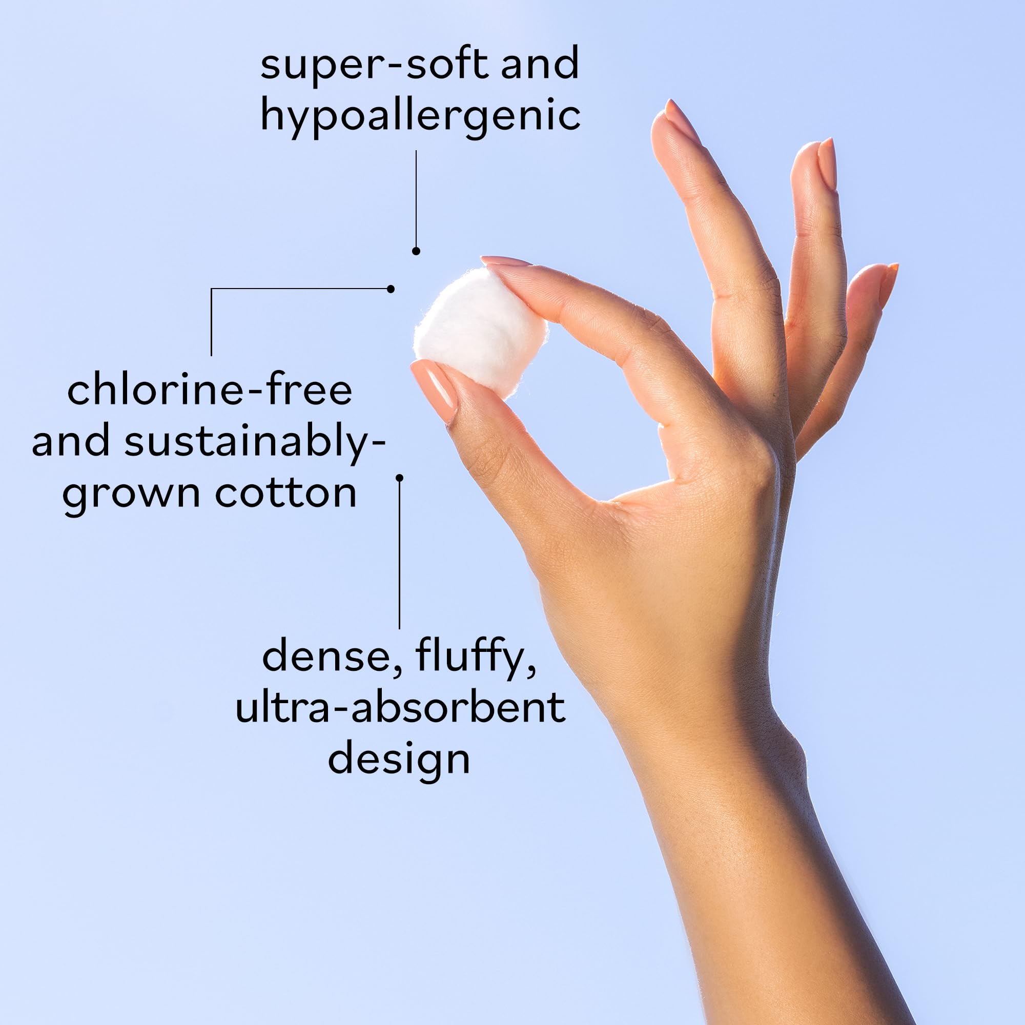 Sky Organics bolas de algodón orgánico para aplicación de tónico facial