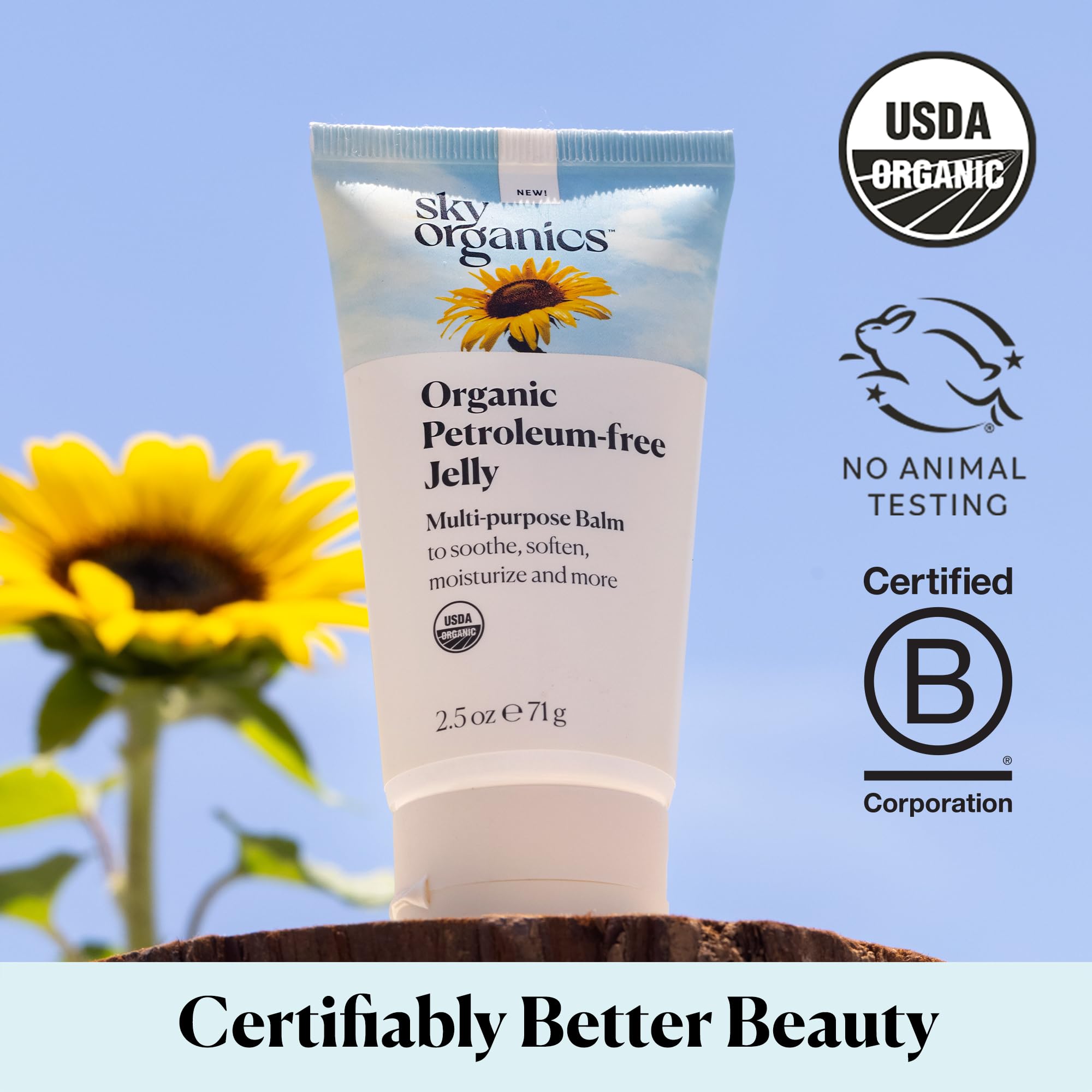 Sky Organics Certificaciones orgánico y libre de crueldad