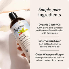 Sky Organics pack de aceite de ricino para uso en cuello y cintura.
