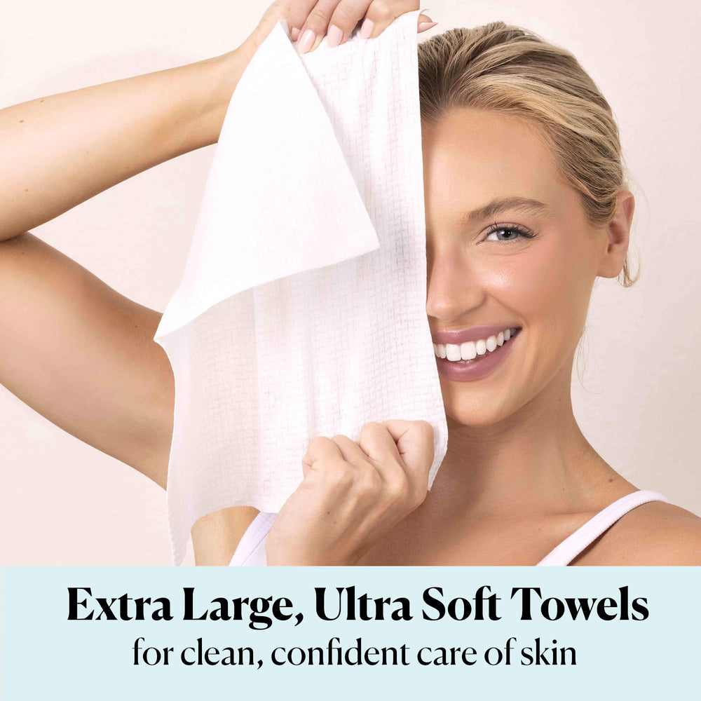 Sky Organics toallas faciales con doble textura para exfoliación suave