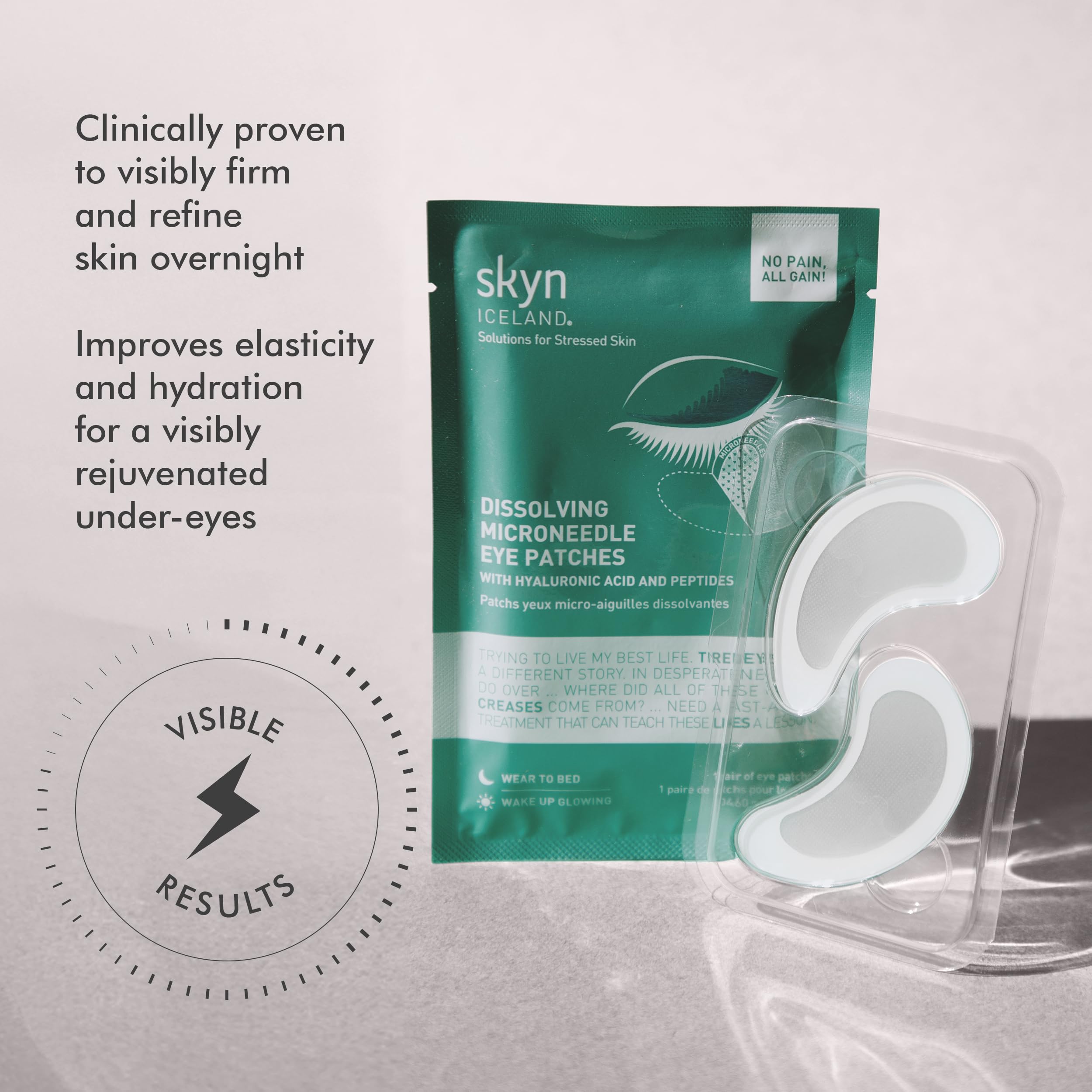 Parches Skyn Iceland con peptidos para firmeza del contorno.