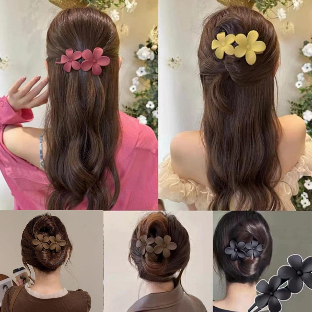 Pinzas de pelo Frangipani mate, SL Sursarbelor, ideales para eventos y día a día.
