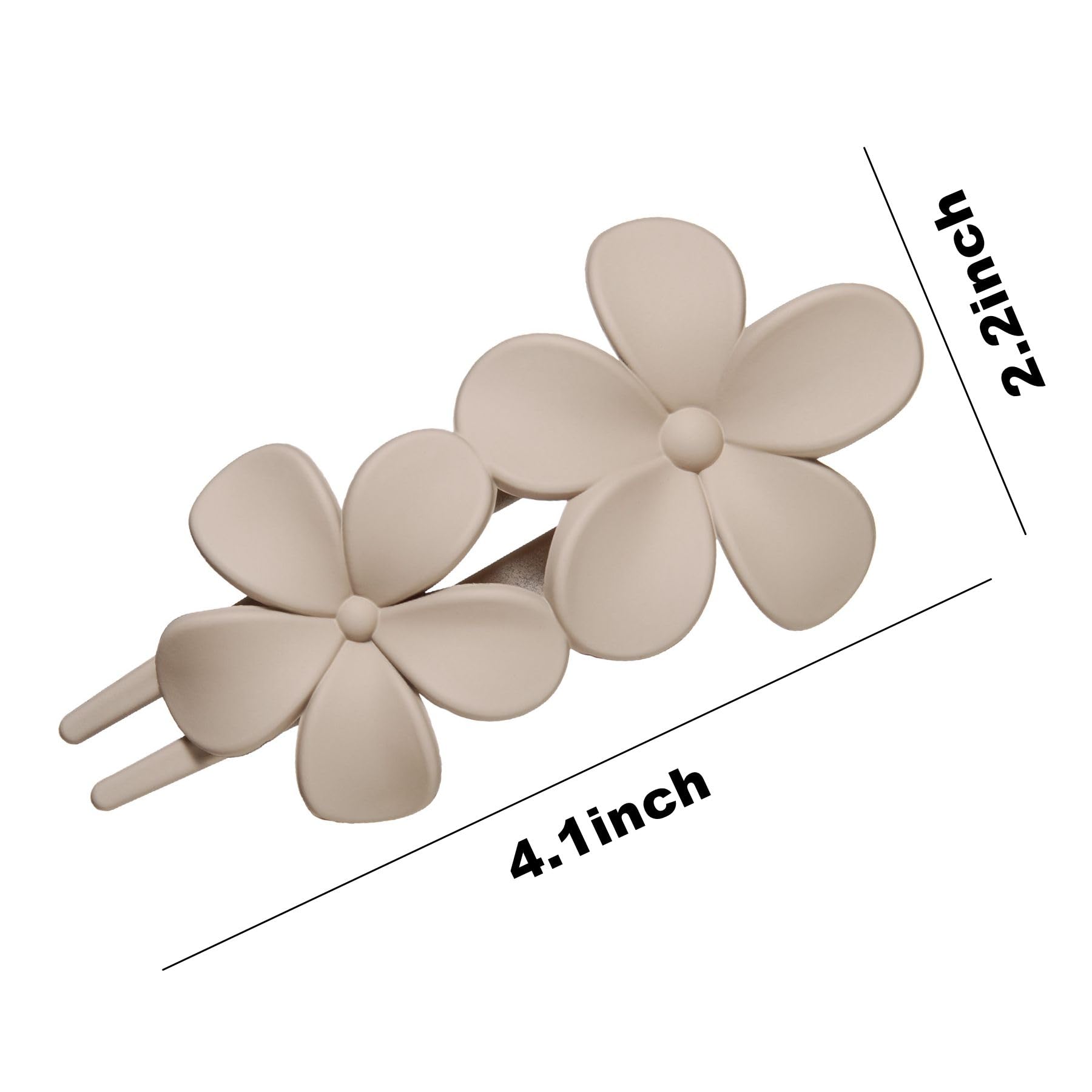Pinzas de pelo flor Frangipani mate de SL Sursarbelor, sujeción estable.