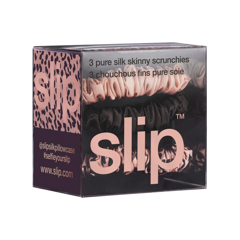 SLIP seda rosa-oro pura, acabado brillante para peinados elegantes.