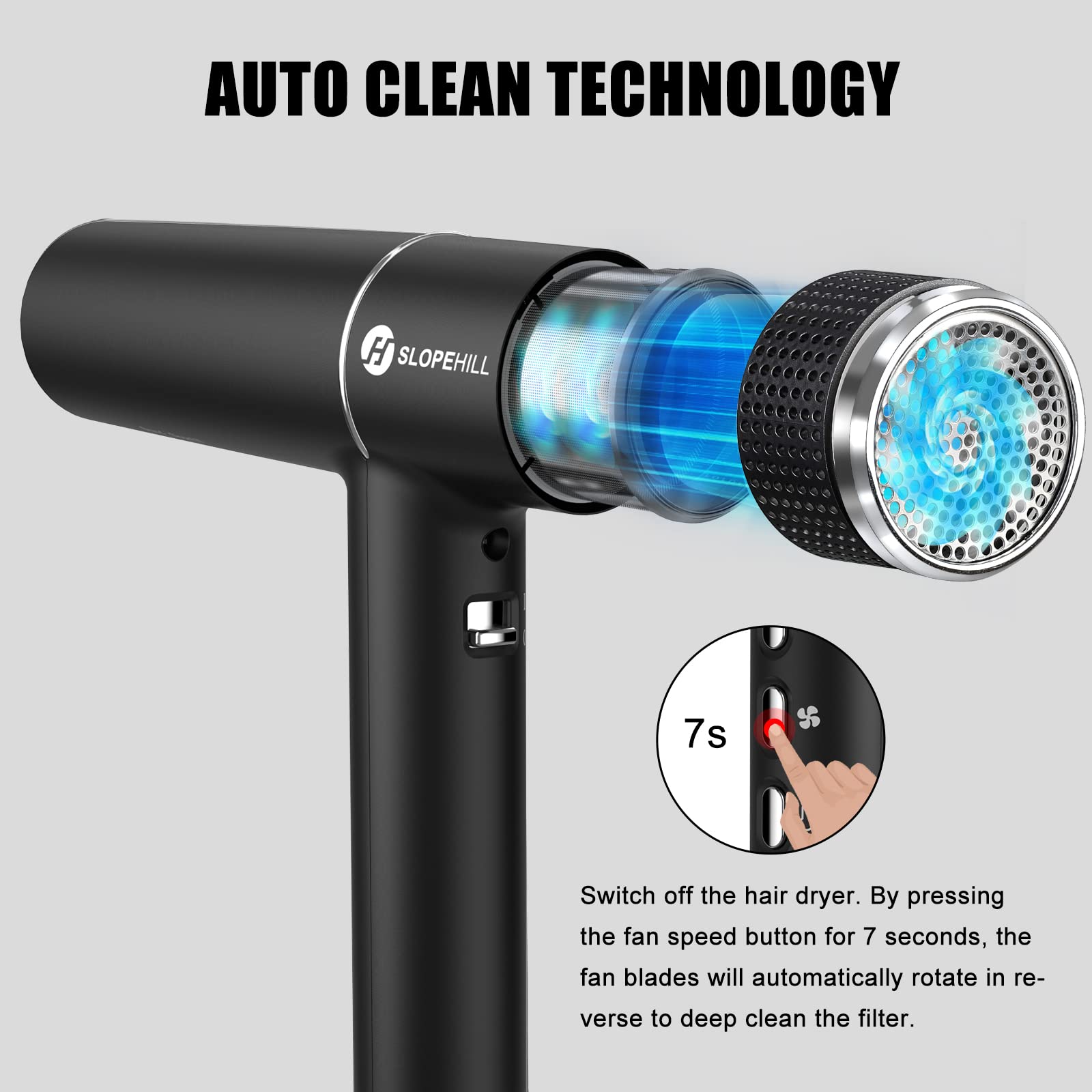 secador slopehill con pantalla led para ajustar la temperatura fácilmente