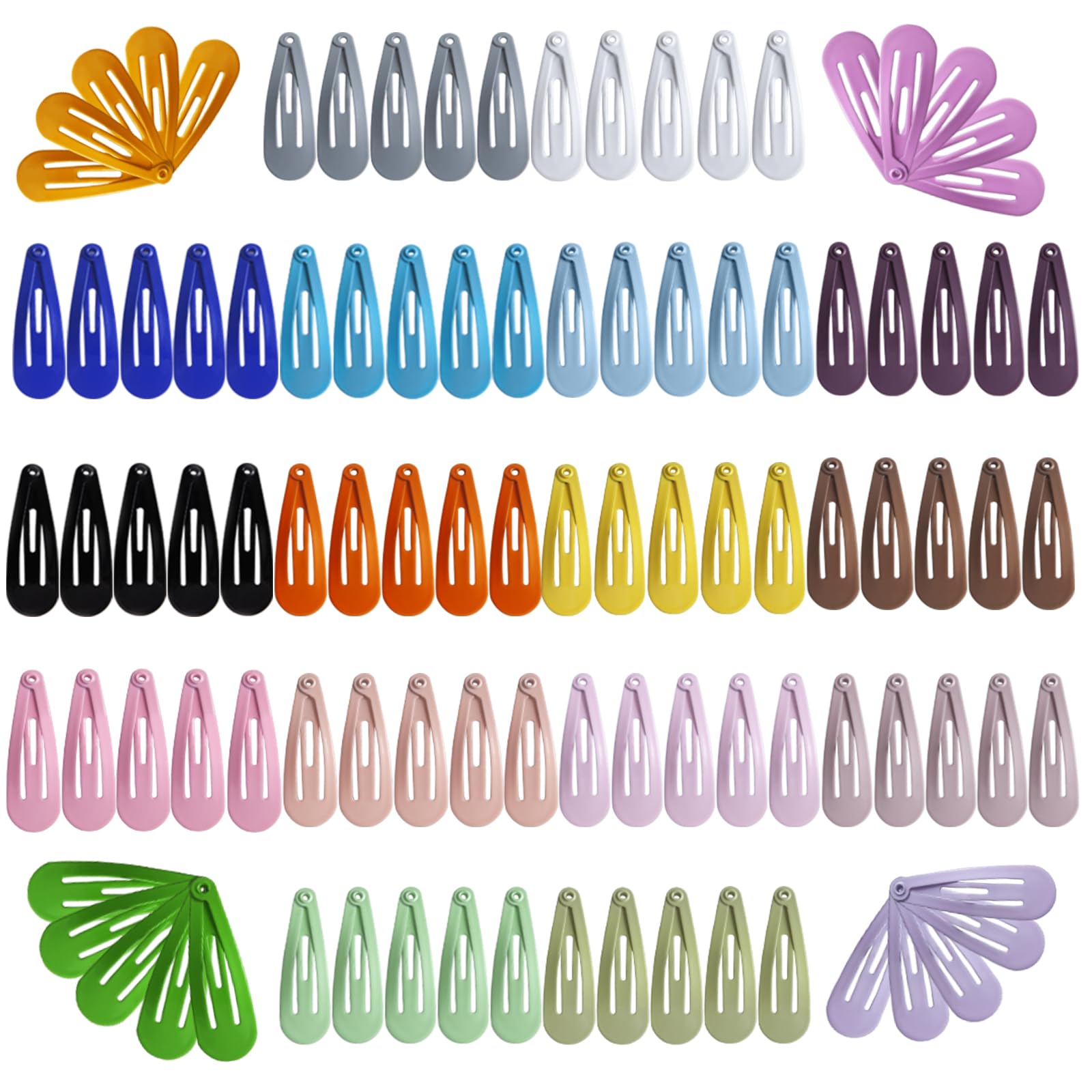 SLYFTE Upgrade Snap Mini Clip: empaque de 100 piezas en colores variados para combinar con outfits