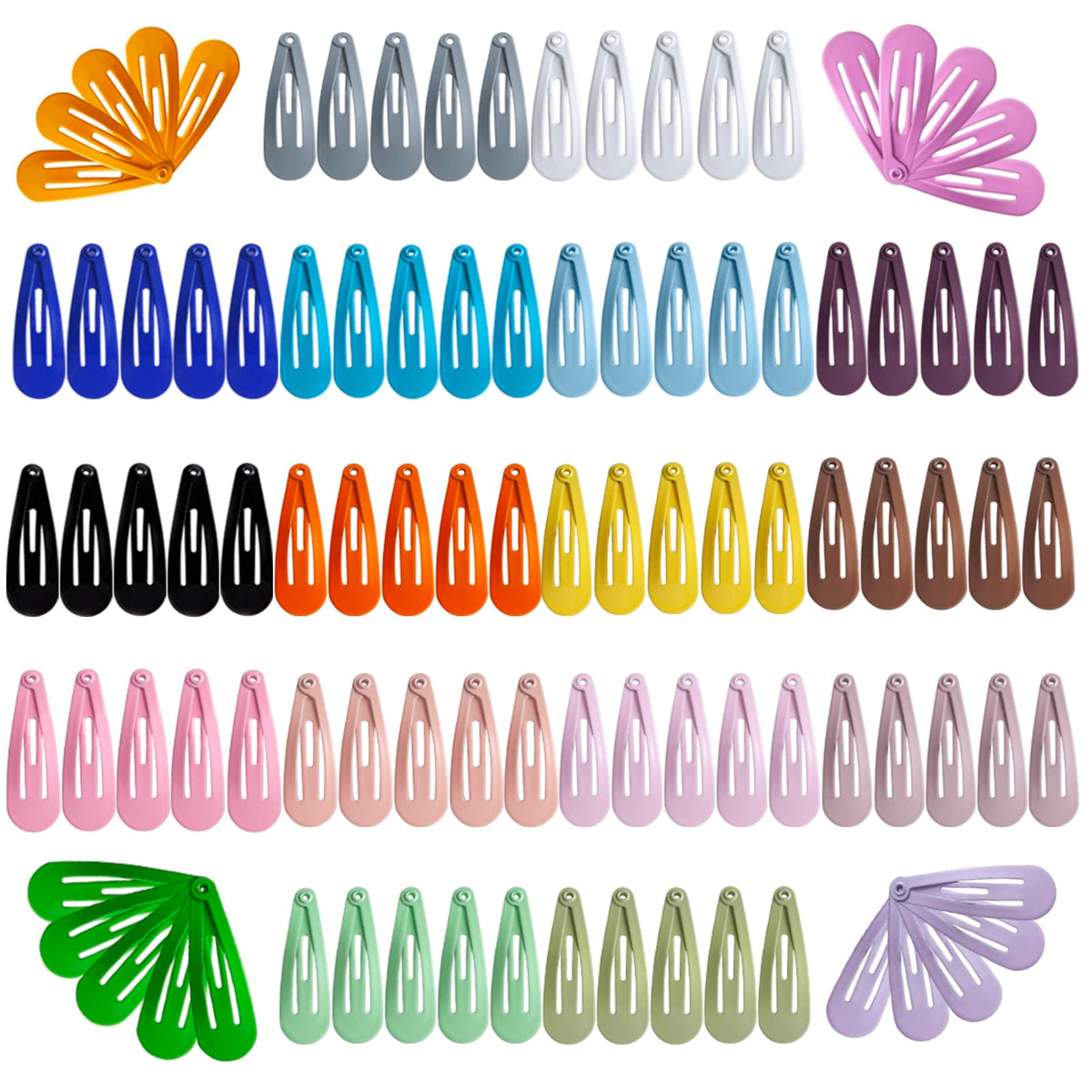 SLYFTE Upgrade Snap Mini Clip: empaque de 100 piezas en colores variados para combinar con outfits