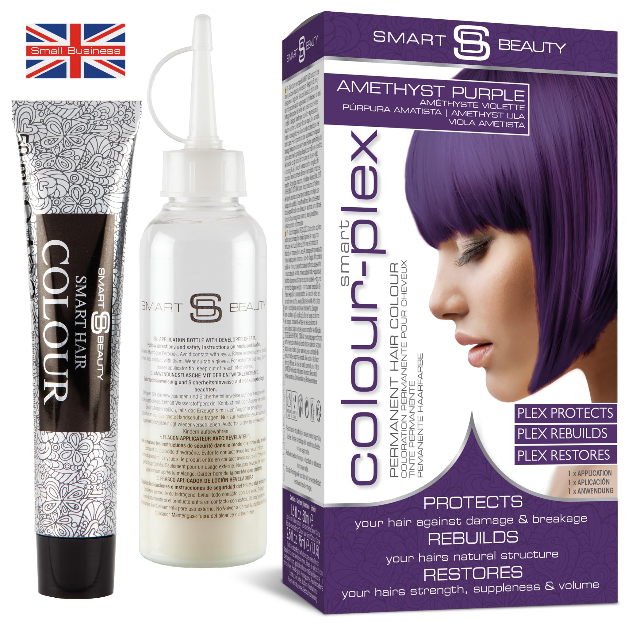 Smart Beauty Amethyst: tinte purpura en botella para color intenso y uniforme