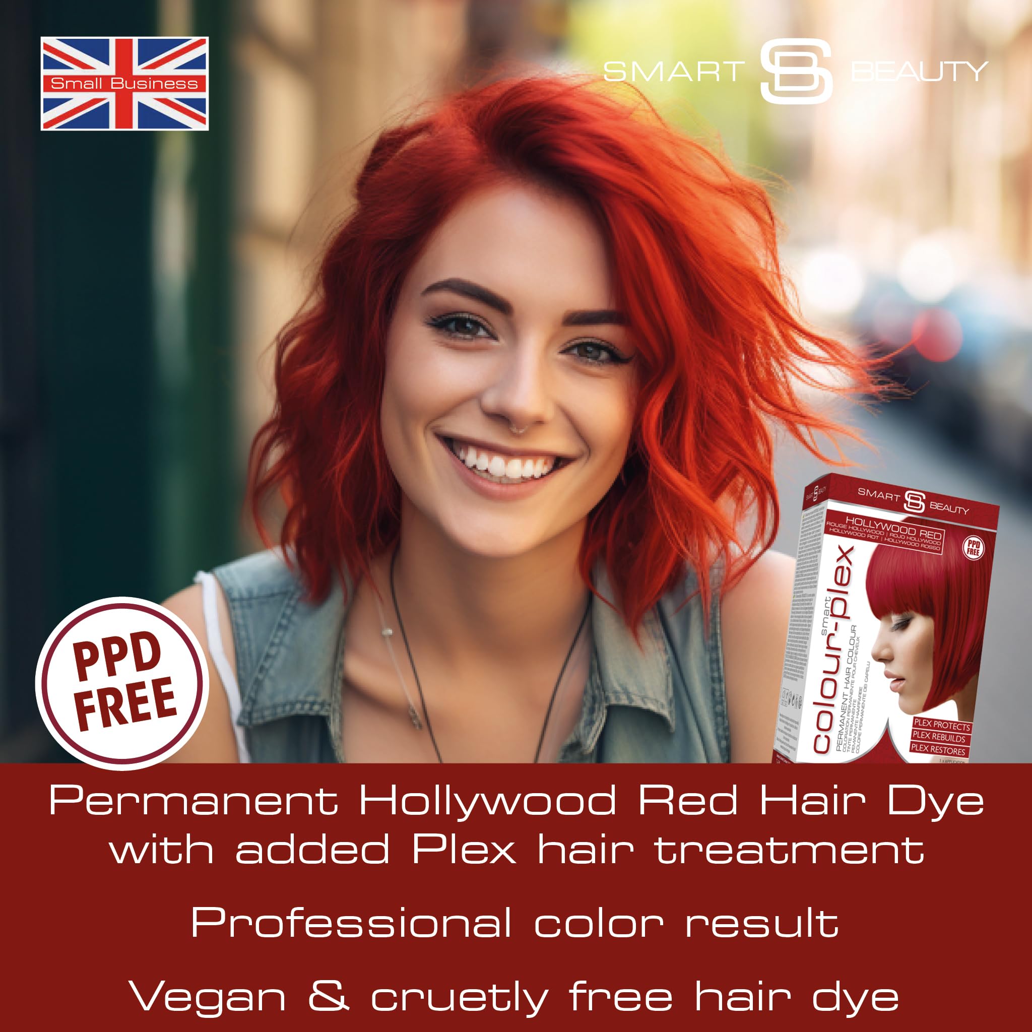Smart Beauty Tinte Rojo Plex, crema de color suave para aplicación