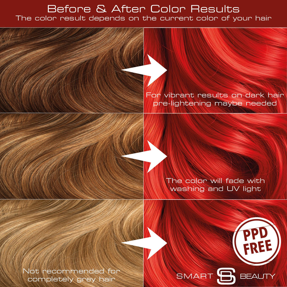 Smart Beauty Tinte Rojo Plex, empaque cómodo para uso en casa