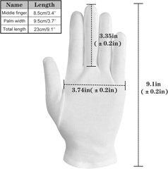 Smilco guantes algodón blancos con ajuste único para hombres y mujeres.