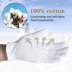 Smilco guantes de algodón blancos para mantener la humedad de las manos.