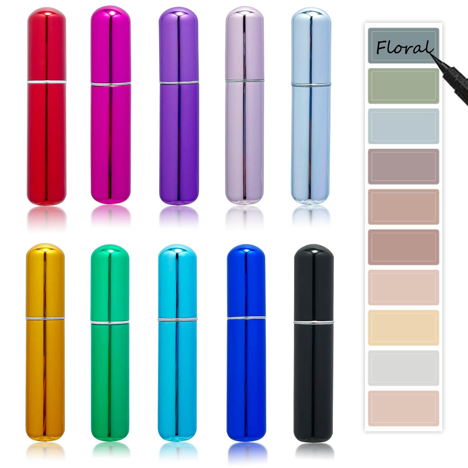 Smtheasy atomizadores con patrones diferentes para personalizar tu estuche.
