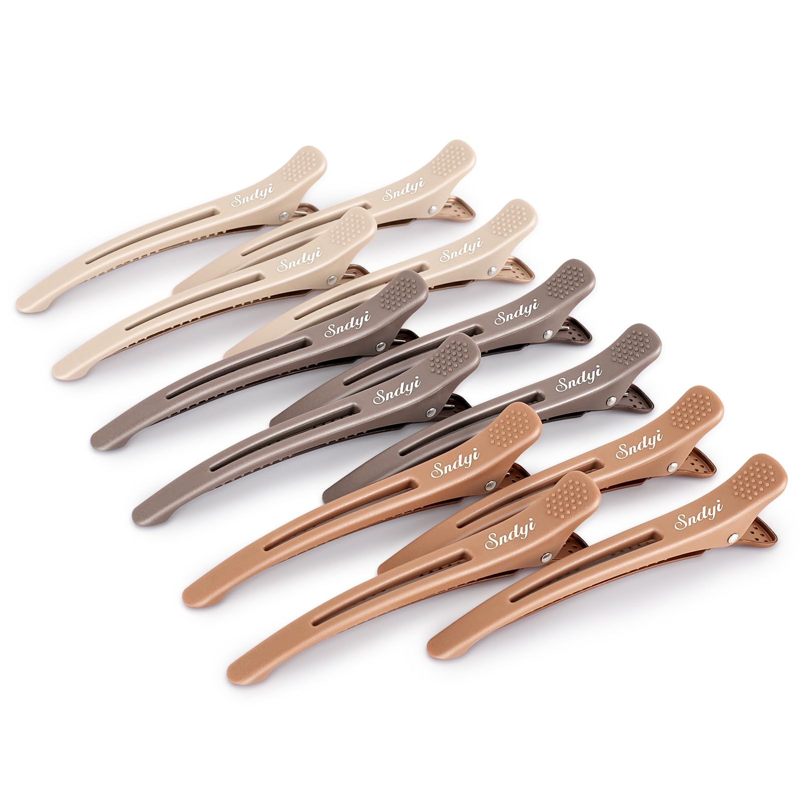 Sndyi clips neutros para peinado, 12 unidades, con agarre seguro.
