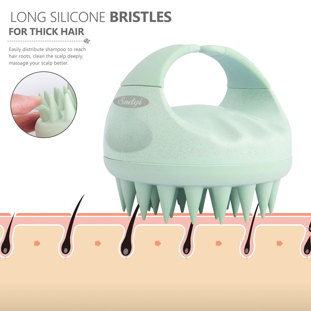 Cepillo Sndyi con 44 dientes de alta densidad para cabello grueso.