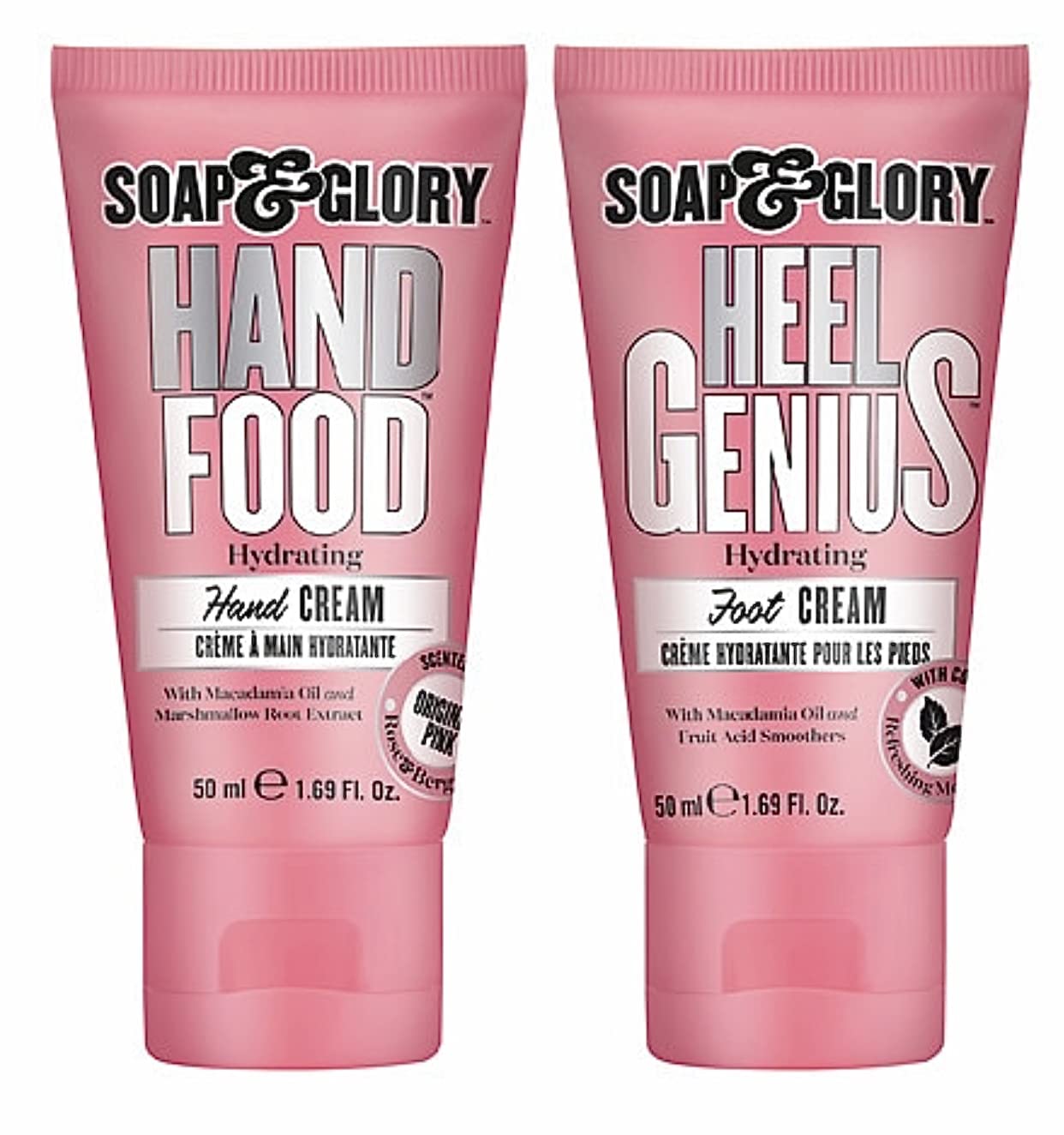 Set de Soap & Glory: empaque elegante para regalo de manos y pies.