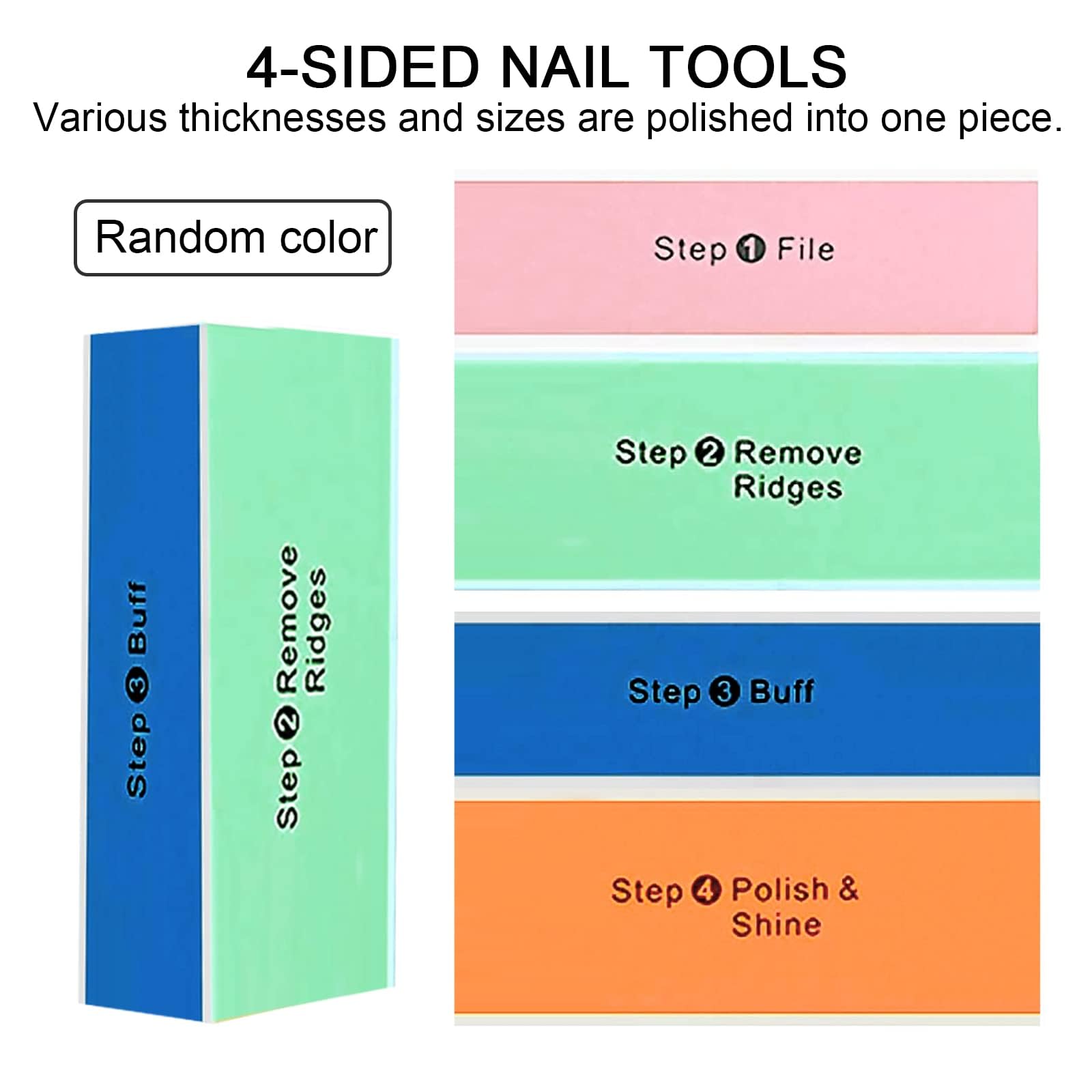 Bloque pulidor Soft 'N Style listo para uñas naturales y artificiales.