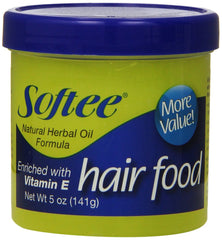 Softee Alimento Capilar con Vitamina E, botella iluminada para brillo suave.