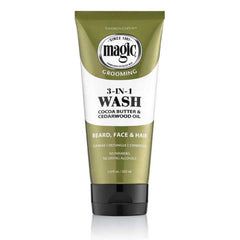 SoftSheen Magic Beard Wash, botella frontal 3 en 1 para barba y piel.