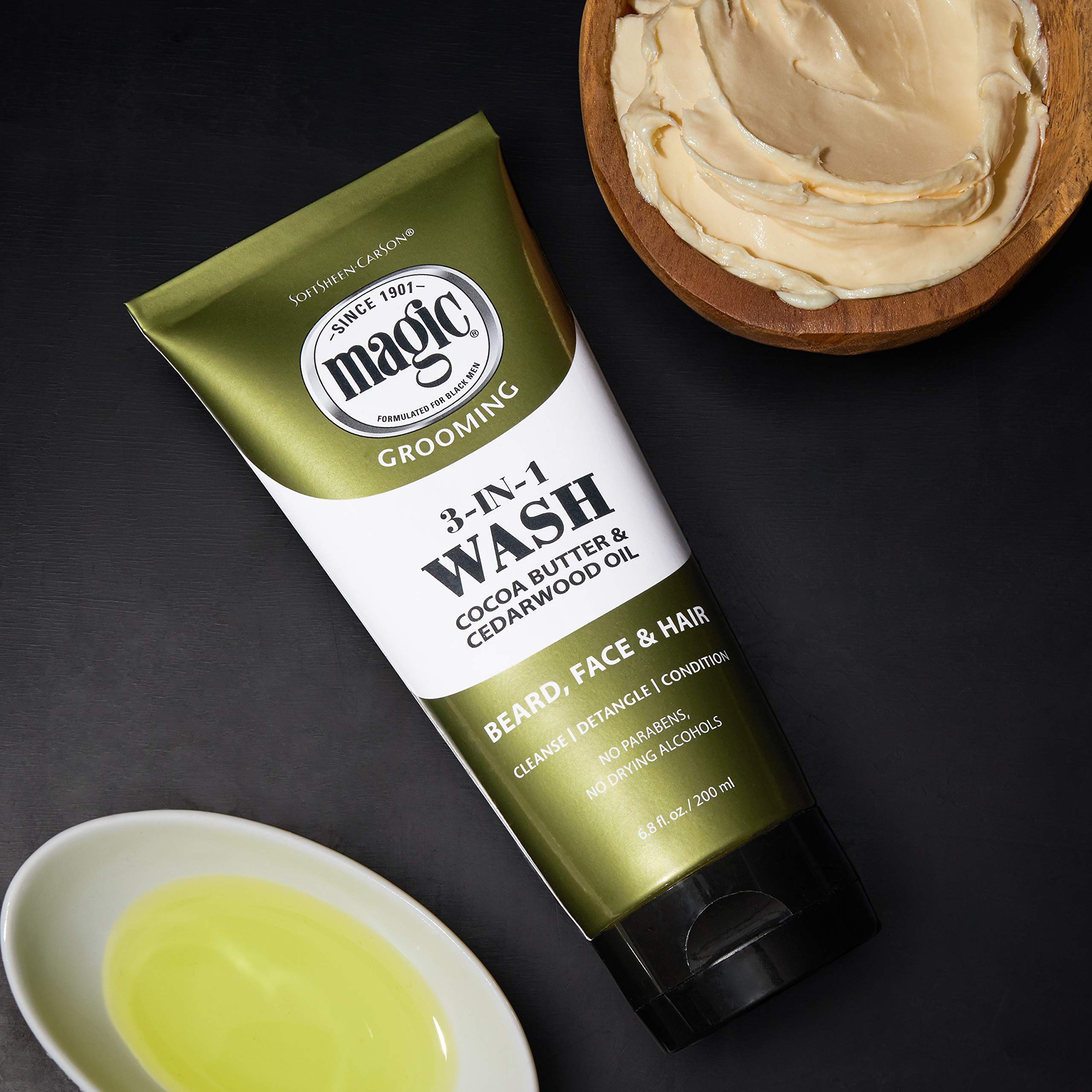 SoftSheen Magic Beard Wash, envase variante muestra packaging.