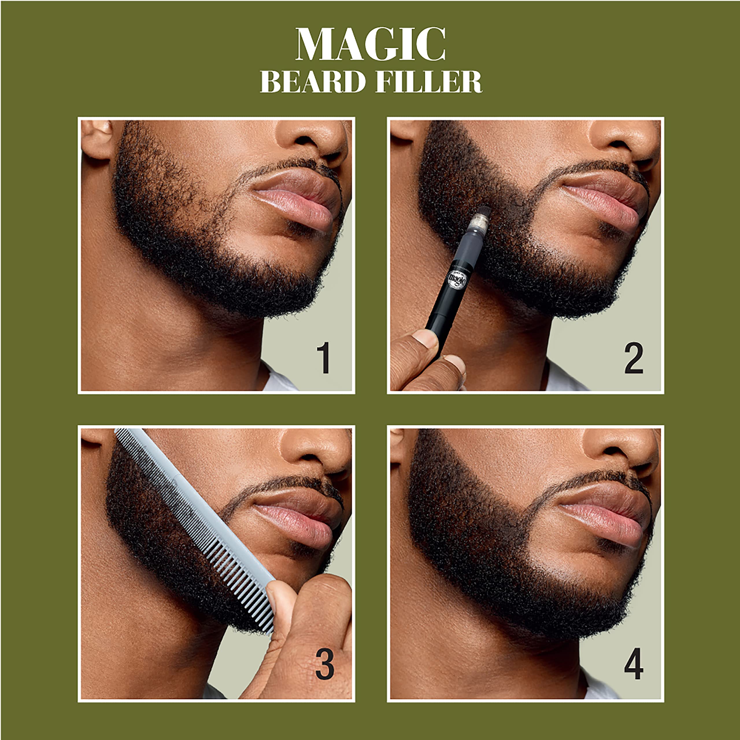SoftSheen Magic Grooming Pencil applying precision coverage to hairline for a fuller look.