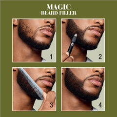 SoftSheen Magic Grooming Pencil applying precision coverage to hairline for a fuller look.