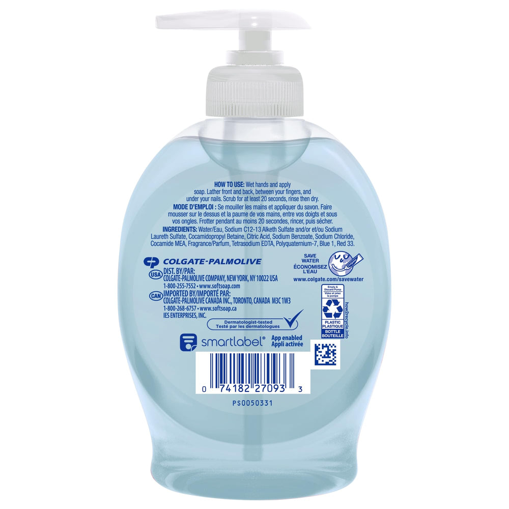 Softsoap aroma Brisa Fresca para un baño agradable.