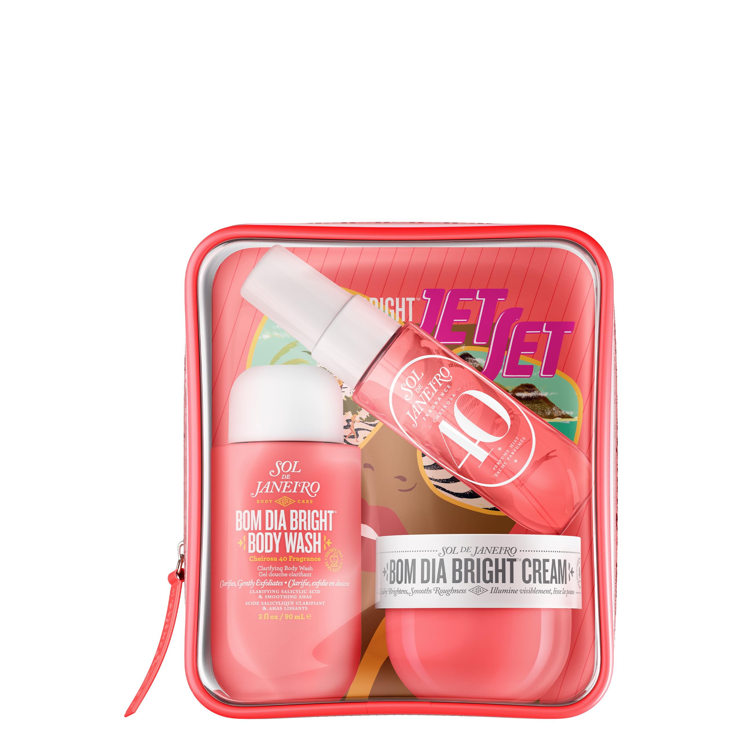 Sol de Janeiro Bom Dia Bright Jabón Corporal, botella para viaje; limpieza suave.