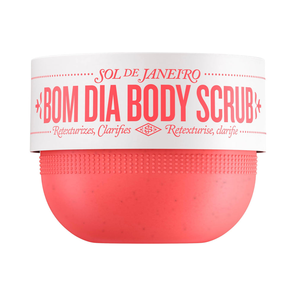 Sol de Janeiro Bom Dia Bright Scrub montre une texture exfoliante donnant une peau lisse.