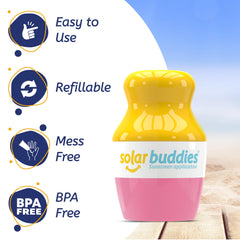 Solar Buddies capacidad 100 ml, tamaño perfecto para viajar.