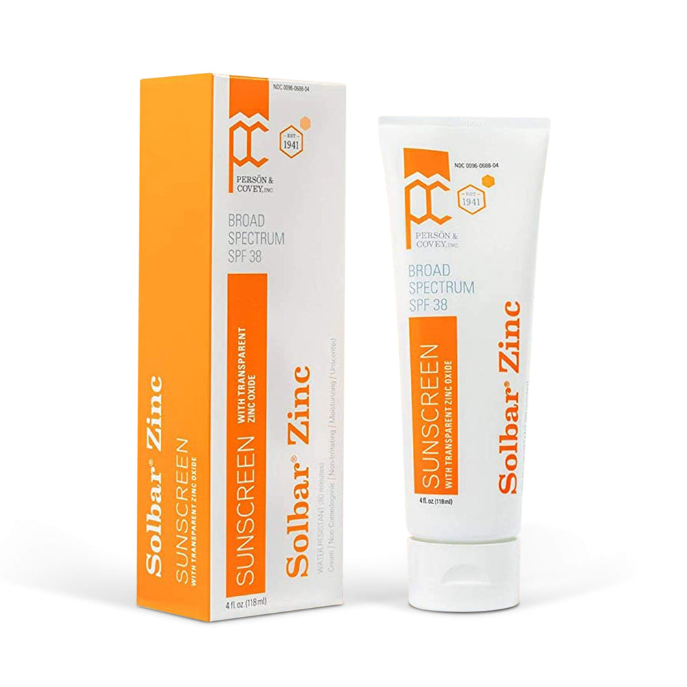 Solbar protector solar zinc transparente en tubo de 118 ml para uso diario sin residuo blanco.