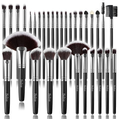 SOLVE brochas maquillaje 32 piezas – base para cobertura suave y uniforme.