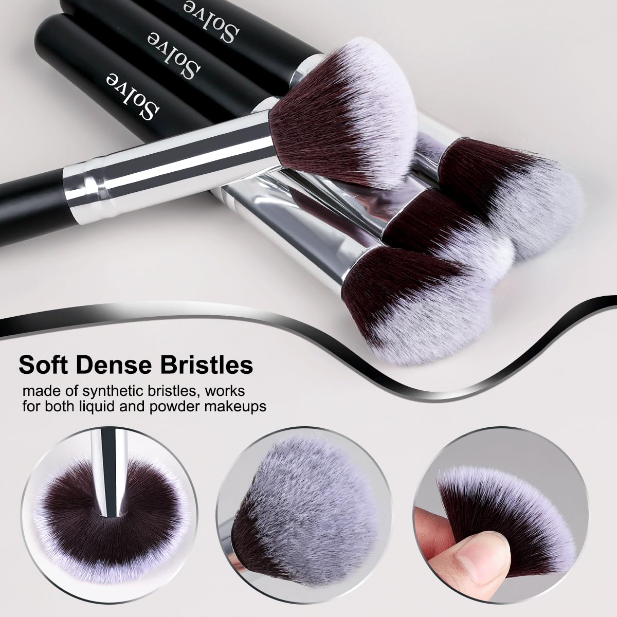SOLVE brochas maquillaje 32 piezas – brocha correctora para imperfecciones con precisión.