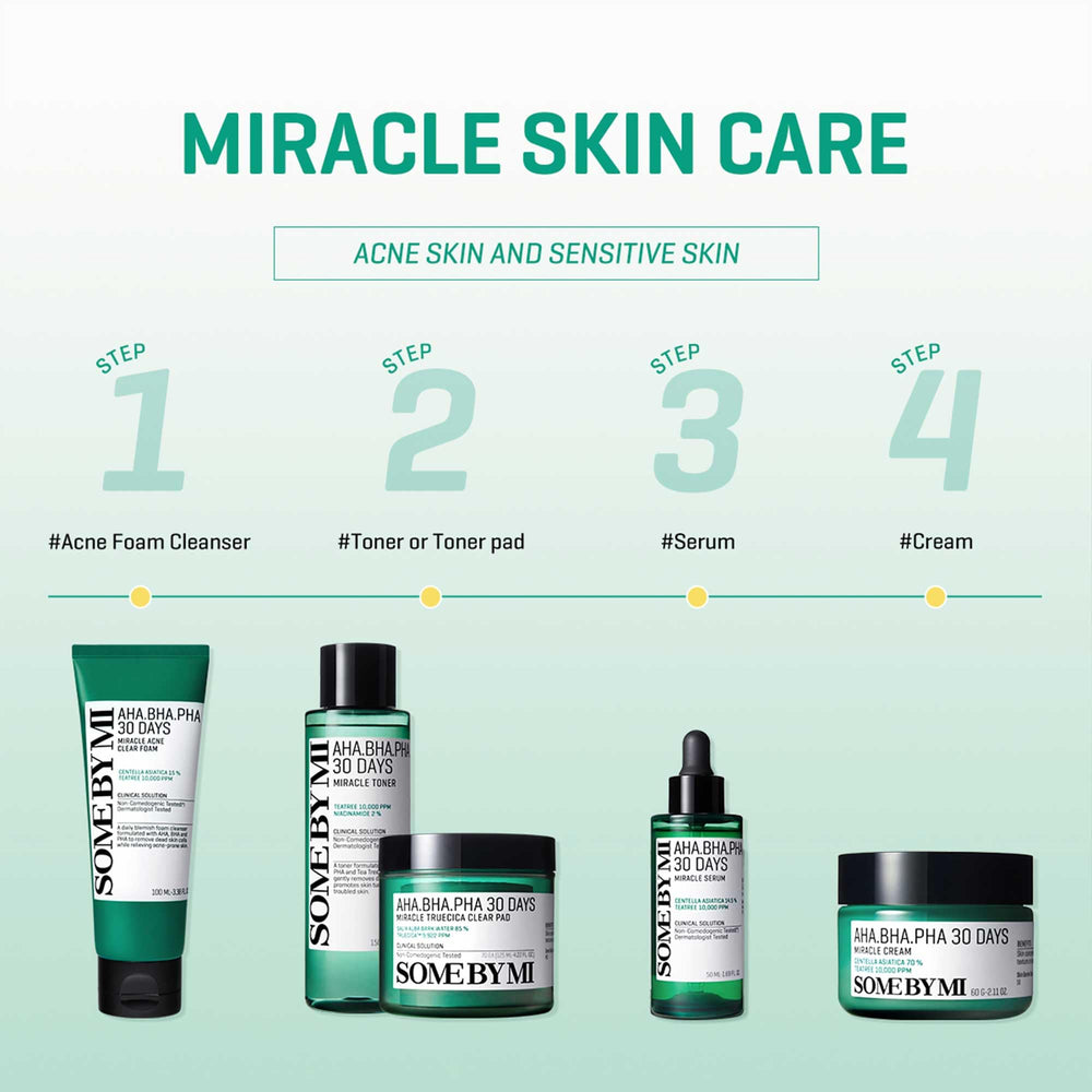 SOME BY MI Crema Miracle 30 Días, acabado suave para piel sensible.