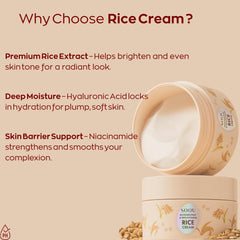 Soqu Crema de Arroz: contiene ácido hialurónico y niacinamida para cuidado sensible.